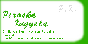 piroska kugyela business card